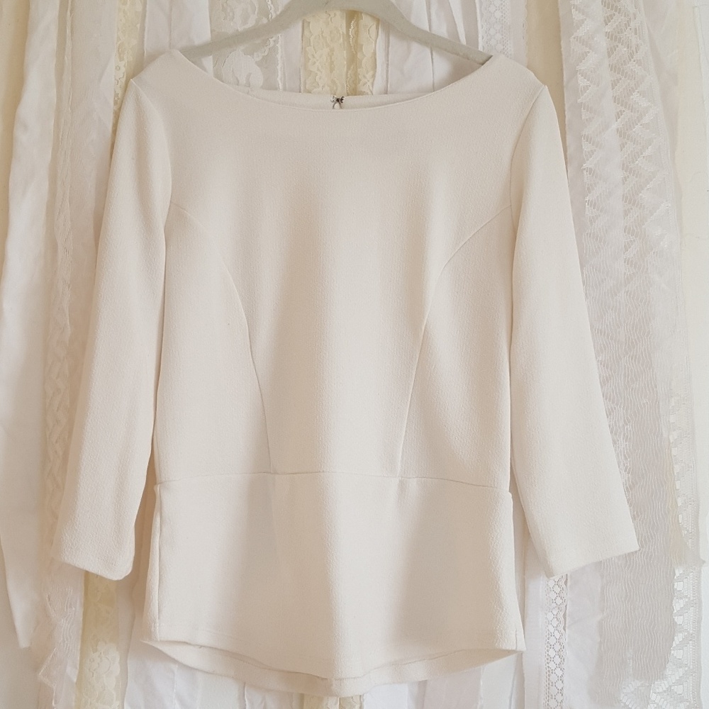 Ann Taylor Fit & Flare Peplum Style Top